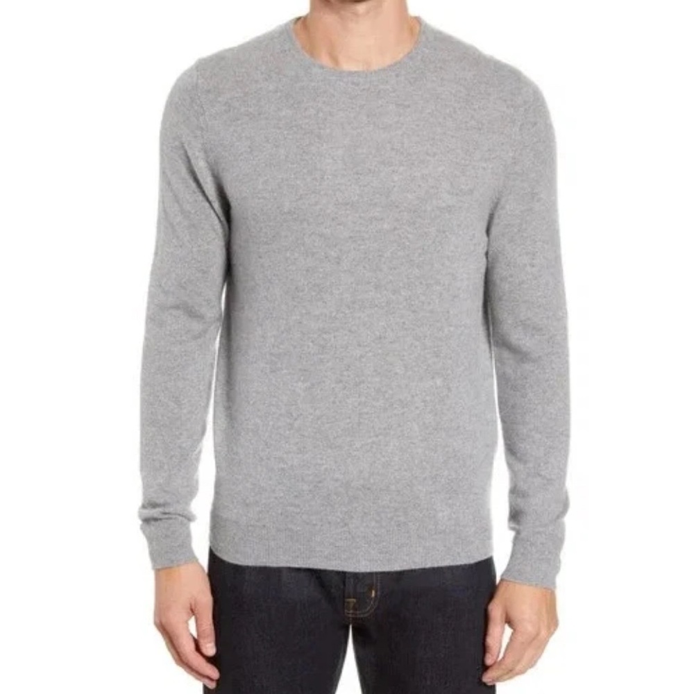 Nordstrom Men's Light Gray Crewneck Sweater